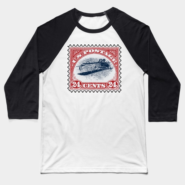Inverted Jenny Baseball T-Shirt by jw608